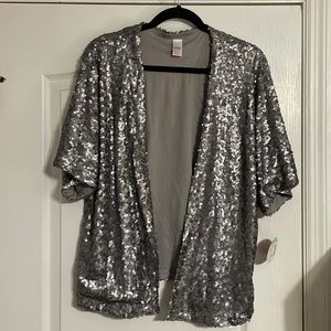 Bongo sequined short sleeved cardigan/jacket.